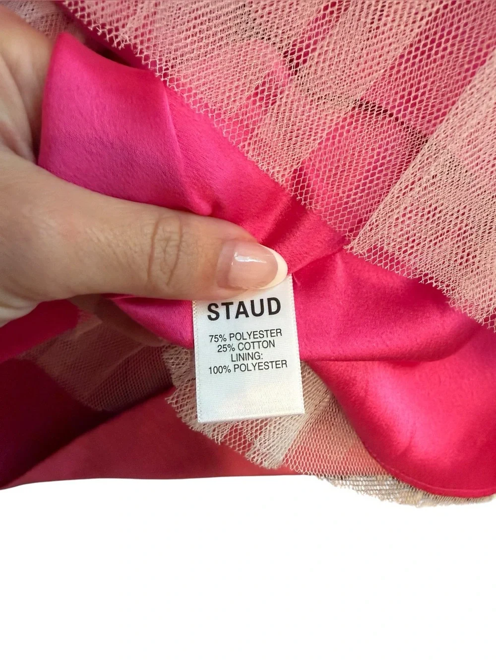 STAUD Landscape Dress in Lollipop Pink